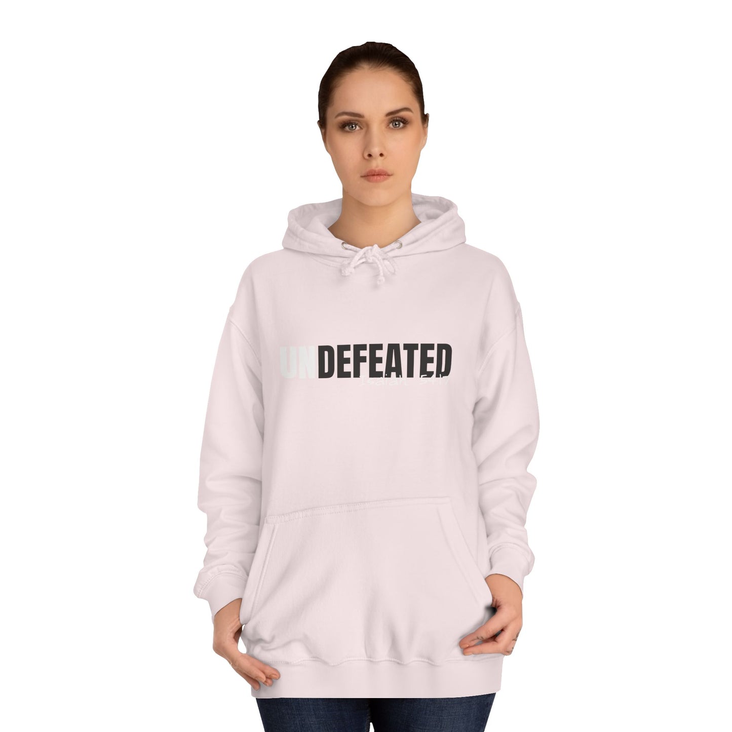 Unisex Inspirational Hoodie - 'UNDEFEATED' Isaiah 5417 - Cozy College Spirit Wear
