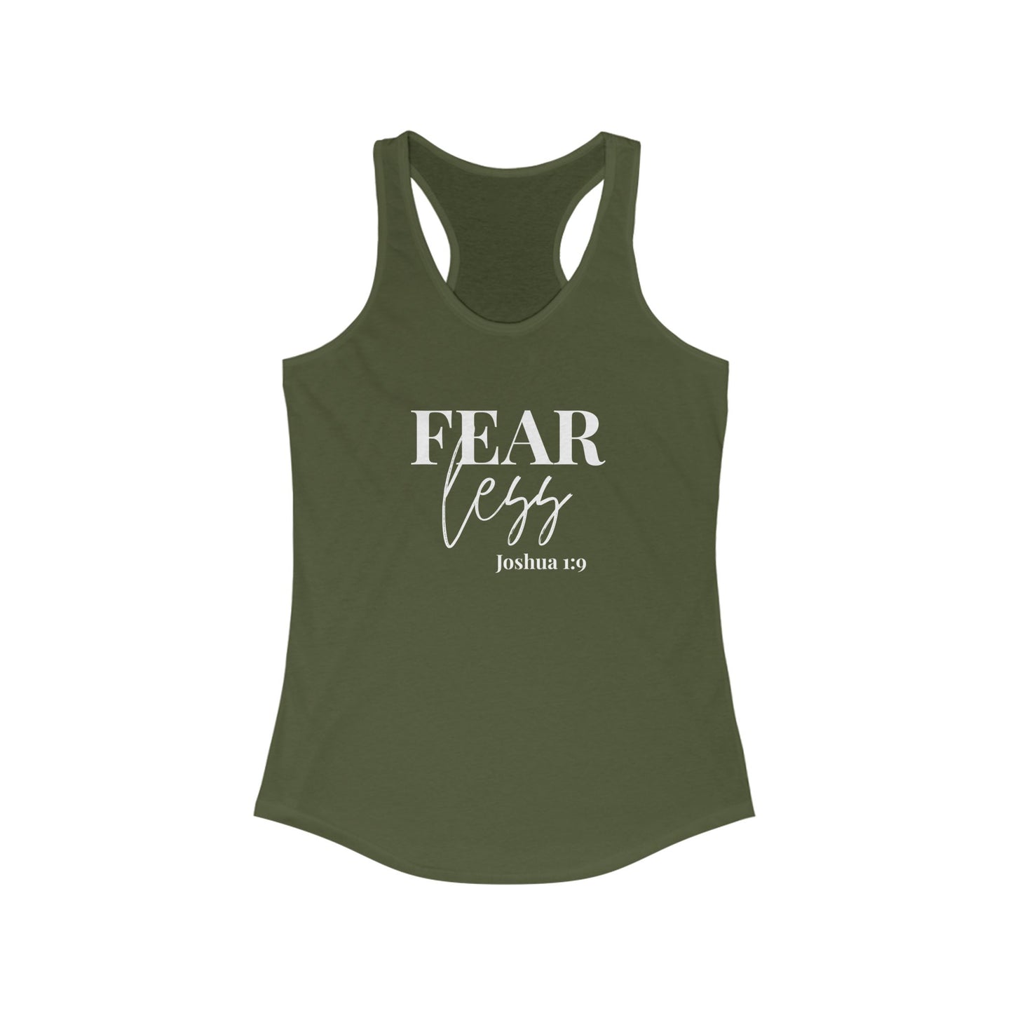 Fear Less Inspirational Racerback Tank, Motivational Workout Top, Fitness Apparel, Yoga Shirt, Ladies Activewear