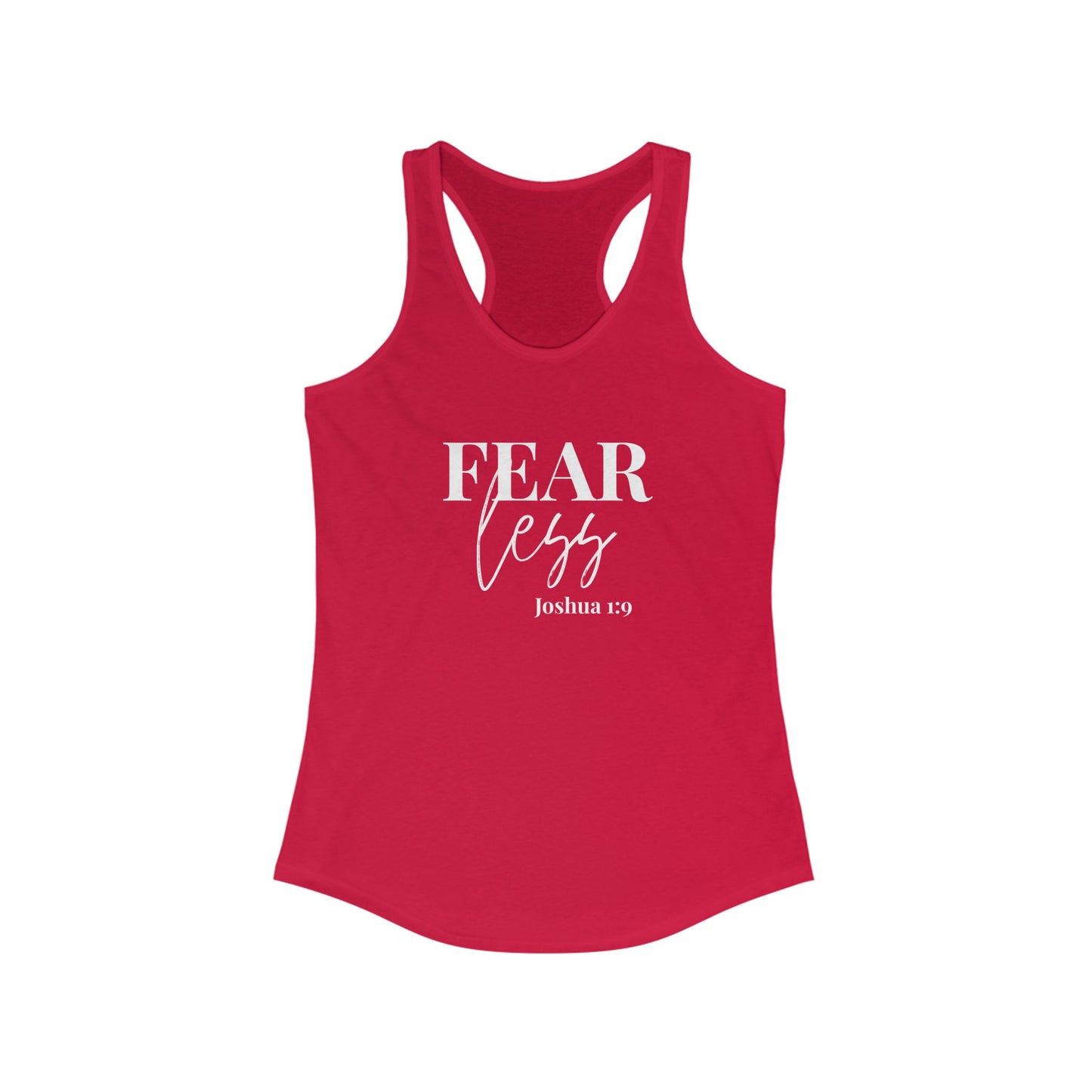 Fear Less Inspirational Racerback Tank, Motivational Workout Top, Fitness Apparel, Yoga Shirt, Ladies Activewear