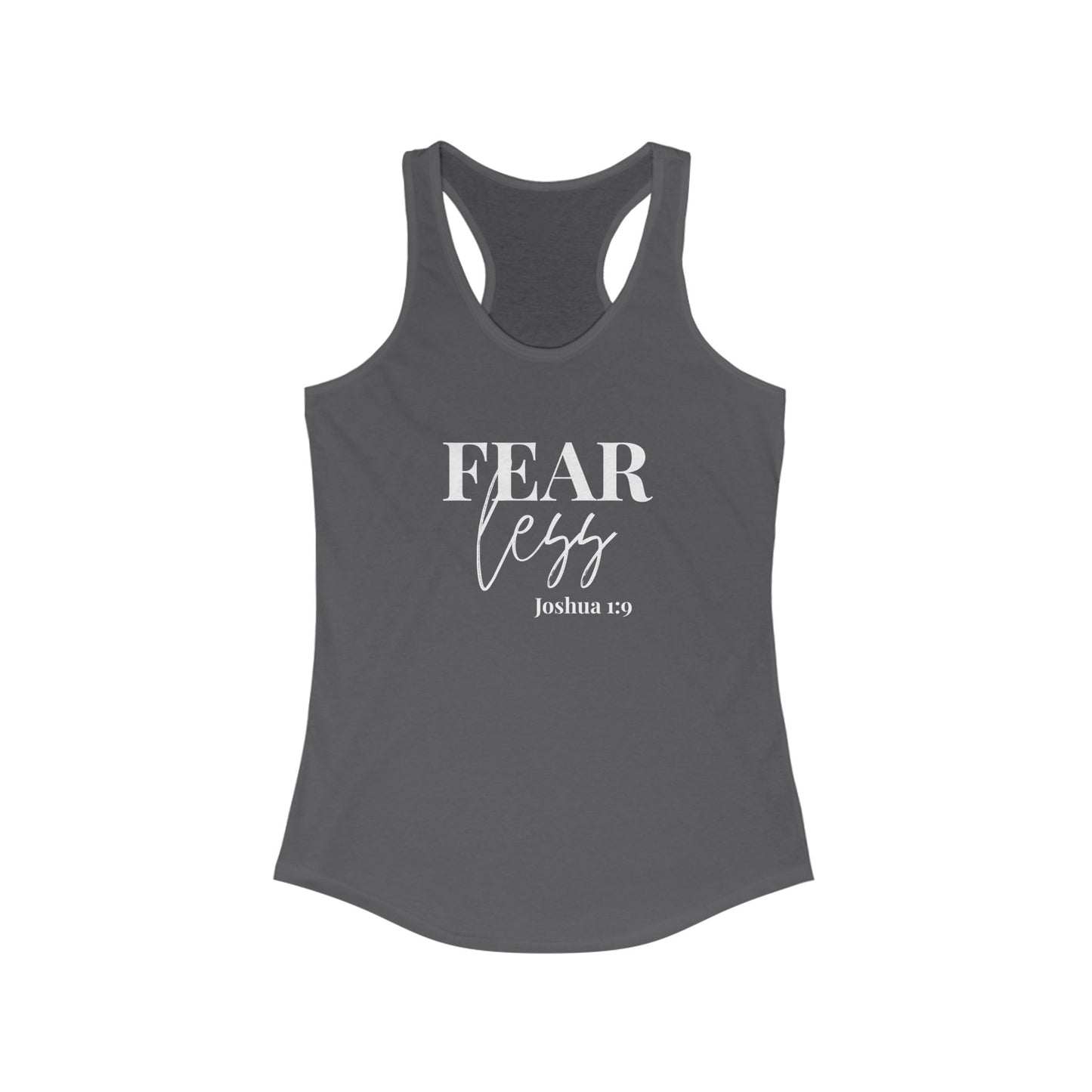 Fear Less Inspirational Racerback Tank, Motivational Workout Top, Fitness Apparel, Yoga Shirt, Ladies Activewear