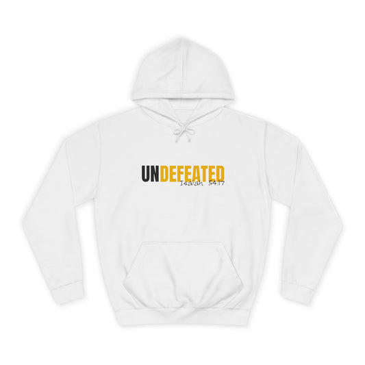 Unisex Inspirational Hoodie - 'UNDEFEATED' Isaiah 5417 - Cozy College Spirit Wear