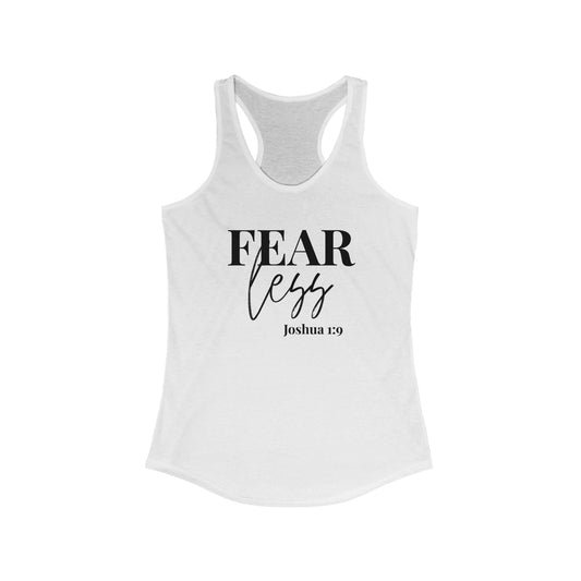 Fear Less Racerback Tank | Inspirational Workout Top, Gift for Her, Motivational Apparel, Faith-Based Activewear, Summer Fitness Shirt