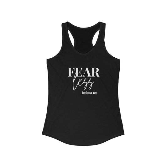 Fear Less Inspirational Racerback Tank, Motivational Workout Top, Fitness Apparel, Yoga Shirt, Ladies Activewear