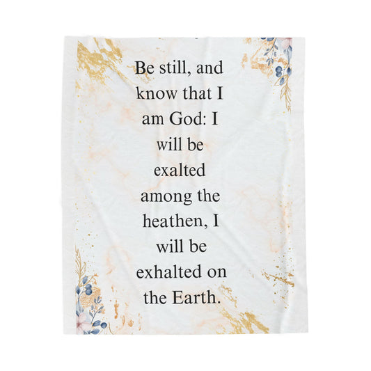 Inspirational Velveteen Plush Blanket - Soft, Cozy Comfort for Faithful Moments